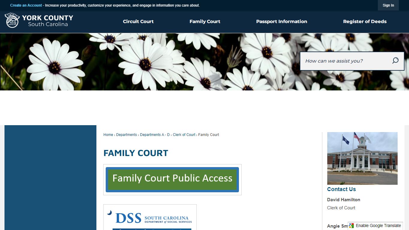 FAMILY COURT | York, SC - York County Gov